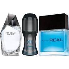 Avon Perceive 100 ml Erkek Edt+Avon Real 30 ml Erkek Edt+Rolon