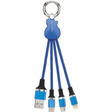 Syrox Çoklu USB Hızlı Şarj ve Data Kablo 2.0A - Mavi