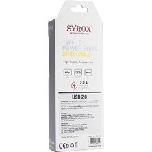 Syrox Type-C Powerbank USB Data Kablo 2.0A 25 cm