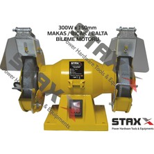 Staxx Power Bıçak Makas Balta Bileme Motoru 300 W Çark Zımpara Bileme Taşı 150 mm