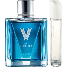 Avon V For Victory 75 ml Erkek Edt+Avon Purblanca 50 ml Kadın Edt