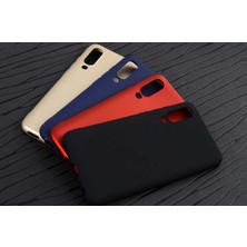 Case 4U Meizu 16 XS Kılıf Klasik Mat Renkli Yumuşak Premier Silikon + Blue Nano Ekran Koruyucu Siyah