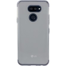 Case 4U LG K40S Kılıf 4 Köşe Renkli Lazer Silikon Arka Kapak - Glitter Siyah