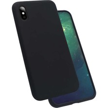 Case 4U Apple iPhone X Kılıf Silk Silikon + Cam Ekran Koruyucu Siyah