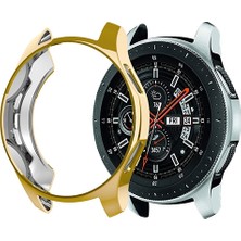 Ally Samsung Watch 46 mm Lazer Kaplama Slim Silikon Bumber Kılıf - Gold