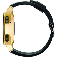 Ally Samsung Watch 46 mm Lazer Kaplama Slim Silikon Bumber Kılıf - Gold