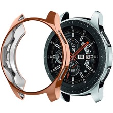 Ally Samsung Watch 46 mm Lazer Kaplama Slim Silikon Bumber Kılıf - Rose Gold