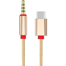 Ally Halat USB Type-C Aux Muzik Kablo Al-28976 - Gold