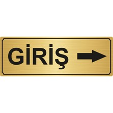 Özarslan DizaynGiriş Yönlendirme Levhası Sağa 5 x 20 cm Altın Renk