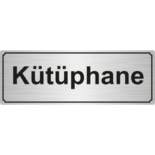 Özarslan DizaynKütüphane Yönlendirme Levhası 5 x 20 cm Gümüş Renk