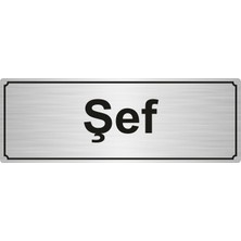 Özarslan DizaynŞef Yönlendirme Levhası 5 x 20 cm Gümüş Renk
