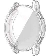 Microcase Huawei Watch GT2 46 mm Önü Kapalı Tasarım Silikon Kılıf - Şeffaf