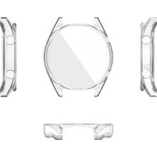Microcase Huawei Watch GT2 46 mm Önü Kapalı Tasarım Silikon Kılıf - Şeffaf