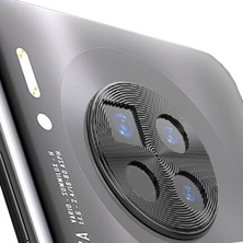 Microcase Huawei Mate 30 Kamera Lens Koruma Halkası - Kapalı Tasarım - Siyah