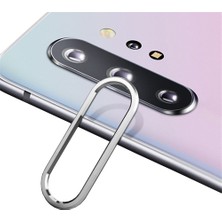 Microcase Samsung Galaxy Note 10 Plus Kamera Lens Koruma Halkası - Açık Tasarım - Gümüş