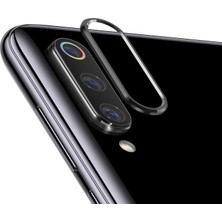 Microcase Xiaomi Mi 9 Lite Kamera Lens Koruma Halkası - Açık Tasarım - Siyah