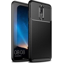 Tekno Grup Huawei Mate 10 Lite Kılıf Karbon Desenli Lux Negro Silikon + 360 Full Body Ekran Koruyucu Siyah