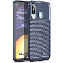 Tekno Grup Samsung Galaxy A20s Kılıf Karbon Desenli Lux Negro Silikon Lacivert