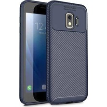 Tekno Grup Samsung Galaxy J2 Core Kılıf Karbon Desenli Lux Negro Silikon Lacivert