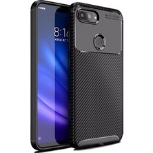 Tekno Grup Xiaomi Mi 8 Lite Kılıf Karbon Desenli Lux Negro Silikon Siyah