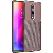 Tekno Grup Xiaomi Mi 9T Kılıf Karbon Desenli Lux Negro Silikon Kahverengi