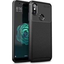 Tekno Grup Xiaomi Mi A2 Lite Kılıf Karbon Desenli Lux Negro Silikon Siyah