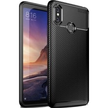 Tekno Grup Xiaomi Mi Max 3 Kılıf Karbon Desenli Lux Negro Silikon Siyah