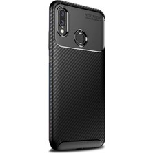 Tekno Grup Xiaomi Mi Play Kılıf Karbon Desenli Lux Negro Silikon + Cam Ekran Koruyucu Siyah