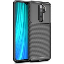 Tekno Grup Xiaomi Redmi Note 8 Pro Kılıf Karbon Desenli Lux Negro Silikon + Nano Ekran Koruyucu Siyah