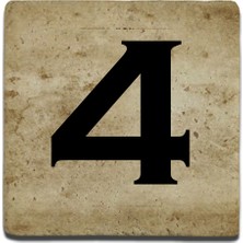 Oscar Stone Decor Harf Bardak Altlığı