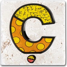 Oscar Stone Decor Harf Bardak Altlığı