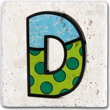 Oscar Stone Decor Harf Bardak Altlığı