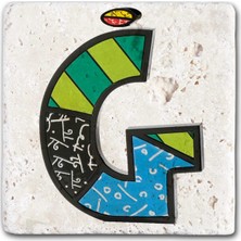 Oscar Stone Decor Harf Bardak Altlığı