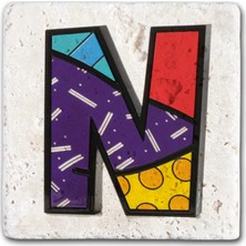 Oscar Stone Decor Harf Bardak Altlığı