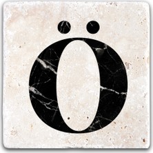 Oscar Stone Decor Harf Bardak Altlığı