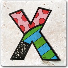 Oscar Stone Decor Harf Bardak Altlığı