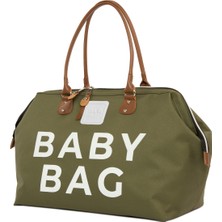 Bagmori Haki Baby Bag Baskılı Bebek Bakım Çantası