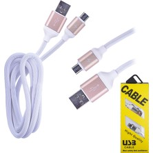 Ally Type-C 2.4A Hızlı Şarj USB Kablo AL-21528 - Beyaz