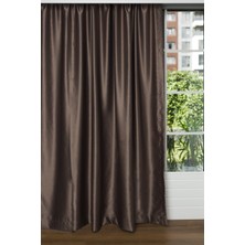Caserta Home 1/2 Seyrek Pileli Blackout Karartma Güneşlik Perde V10 Koyu Vizon - 100 x 180 cm