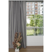 Caserta Home 1/2,5 Orta Pileli Blackout Karartma Güneşlik Perde V15 Gri - 100 x 160 cm