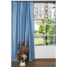 Caserta Home 1/2 Seyrek Pileli Blackout Karartma Güneşlik Perde V27 Bebek Mavisi - 100 x 230 cm