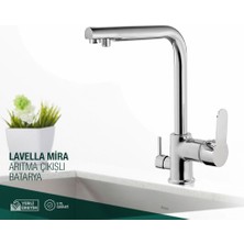 Lavella Mira  Su Arıtma Çıkışlı 3 Çıkışlı Dual Flow Evye Mutfak Bataryası