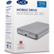 LaCie 5TB USB 3.0 - USB-C Mobile Drive Disk STHG5000400