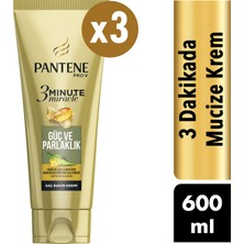 Pantene 3 Minute Miracle Saç Bakım Kremi Güç ve Parlaklık 3 x 200 ml