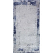 Balat Halı Çökme Efektli Mavi Oturma Odası Halısı-80x150 cm