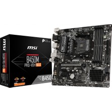 MSI B450M PRO-VDH MAX AM4 DDR4 3866(OC) 4xDIMM  DVI HDMI  VGA GLAN M.2 USB3.2 mATX Anakart