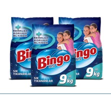 Bingo Matik Sık Yıkananlar 9 kg Çamaşır Deterjanı 3'lü