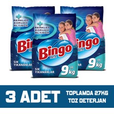 Bingo Matik Sık Yıkananlar 9 kg Çamaşır Deterjanı 3'lü