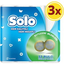 Solo Tuvalet Kağıdı 32 X 3 96 Rulo