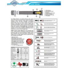 Gama 3/8 - 3/8 30 cm Paslanmaz Çelik Bağlantı